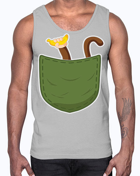 Monkey Banana Cute Monkey in 10#- monkey- Cotton Tank
