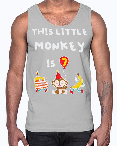 Monkey Birthday Little Monkey 12#- monkey- Cotton Tank
