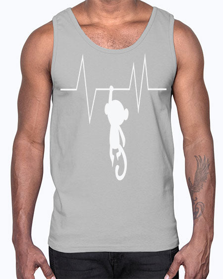 Monkey Heartbeat 14#- monkey- Cotton Tank