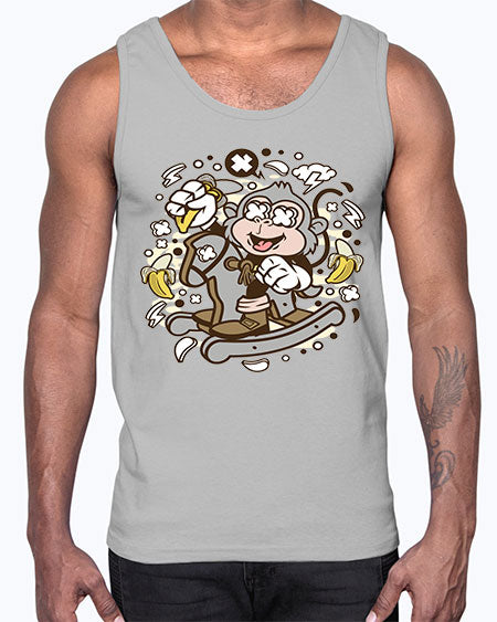 Monkey Rocking Horse- monkey- Cotton Tank