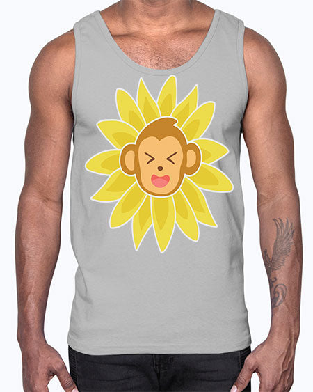Monkey Sunflower 17#- monkey- Cotton Tank