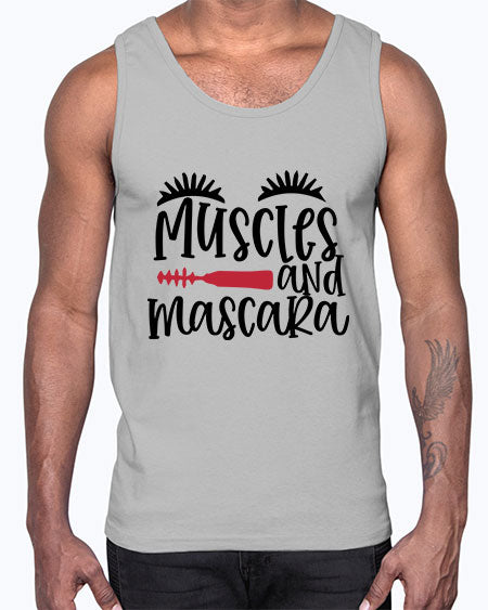 Muscles and mascara design Style 221#-makeup Cotton Tank