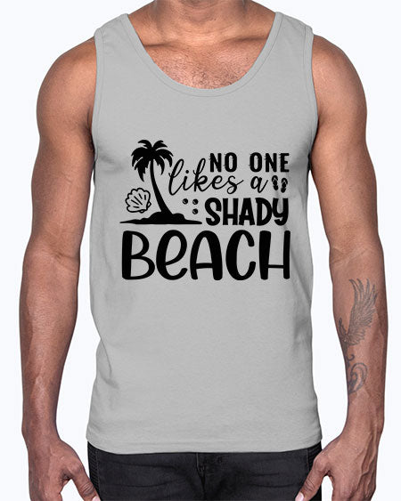 No one likes a shady beach 01#- summer- Cotton Tank