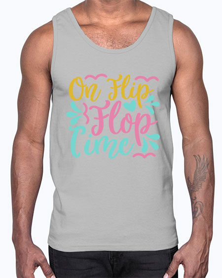 ON FLIP FLOP TIME Style 58#- summer- Cotton Tank