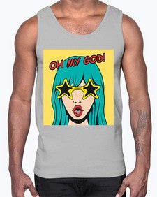 Oh My God 963#- art pop art- Cotton Tank