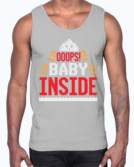 Ooops baby inside Style 179#- baby shower- Cotton Tank