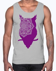 OwlMandalaUpdated 976#- mandala- Cotton Tank