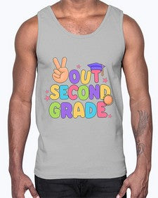 Peace Out second Grade Peace 643#- second grade- Cotton Tank