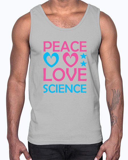PeacelovescienceScience tshirt design Peacelovescience Sciencetshirtdesign 159#- general science- Cotton Tank