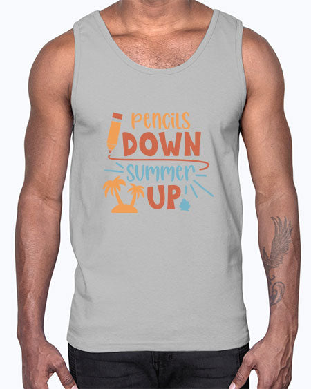 Pencils down summer up 86#- summer- Cotton Tank