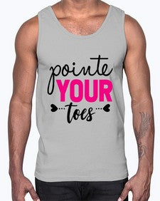 Pointe your toes 176#- ballet- Cotton Tank