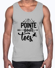 Pointe your toes 177#- ballet- Cotton Tank