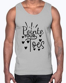 Pointe your toes 178#- ballet- Cotton Tank