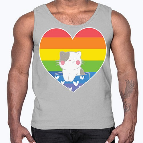 Pride Cat LGBT Kawaii Cats Anime 276#- anime- Cotton Tank