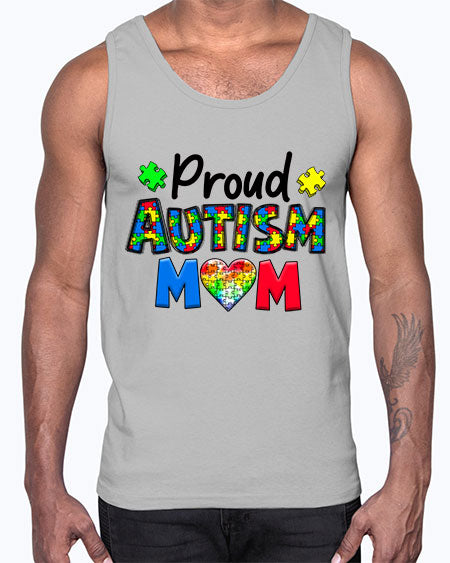 Proud Autism Mom- autism- Cotton Tank