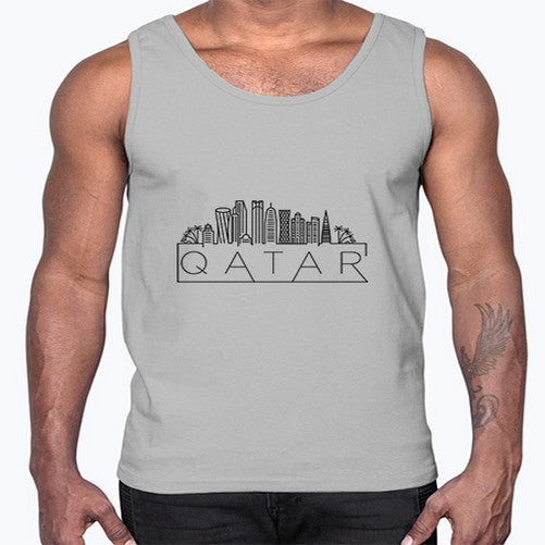 Qatar Minimal Skyline 1699#- cities- Cotton Tank