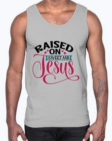 Raised On Sweet And Jesus 1492#- tea- Cotton Tank