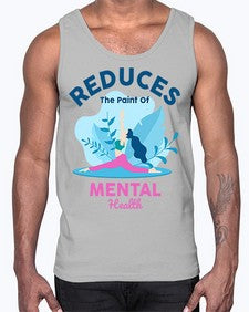 Reduces the Paint of Mental Health 495#- yoga- Cotton Tank