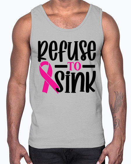 Refuse to Sink 9#- breast cancer- Cotton Tank