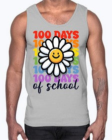 Retro Flower one hundred Days Of 752#- one hundred days- Cotton Tank