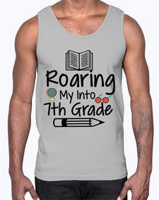 Roaring My Into seventh Grade 763#- seventh grade- Cotton Tank