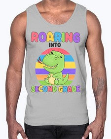 Roaring to second Grade Trex 772#- second grade- Cotton Tank