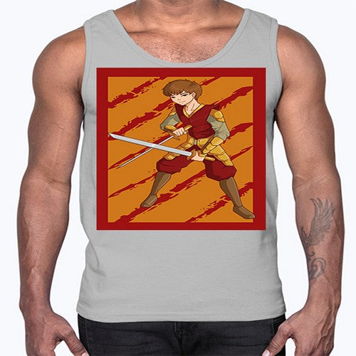 Samurai boy 95#- anime- Cotton Tank