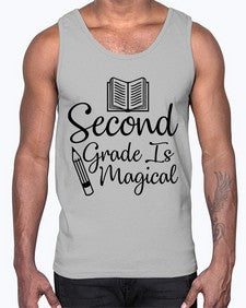 Second Grade Is Magical 820#- second grade- Cotton Tank