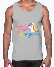 Second Grade Is Magical 822#- second grade- Cotton Tank