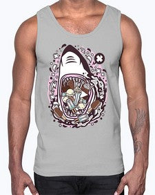 Shark Ice Cream 1523#- ice cream- Cotton Tank