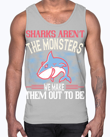 Sharks aren’t the monsters we make them out to be Style 24#- shark-fish- Cotton Tank