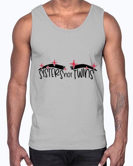Sisters Not Twins Style 22#-makeup Cotton Tank