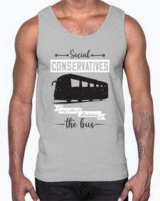 Social conservatives say who drives the bus 5#- bus- Cotton Tank