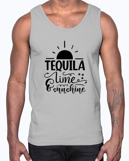 Tequila lime and sunshine 01#- summer- Cotton Tank