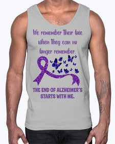 The End Of AlzheimerS Start With Me 217#- alzheimers- Cotton Tank