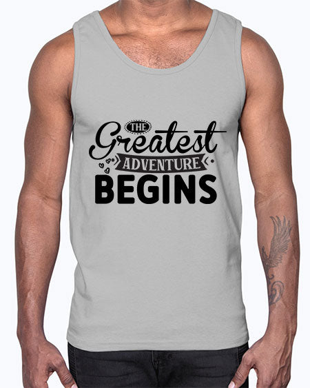 The Greatest Adventure Begins 456#- kids- Cotton Tank