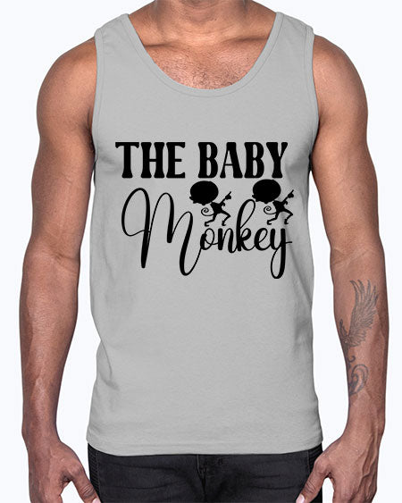The baby monkey - monkey- Cotton Tank