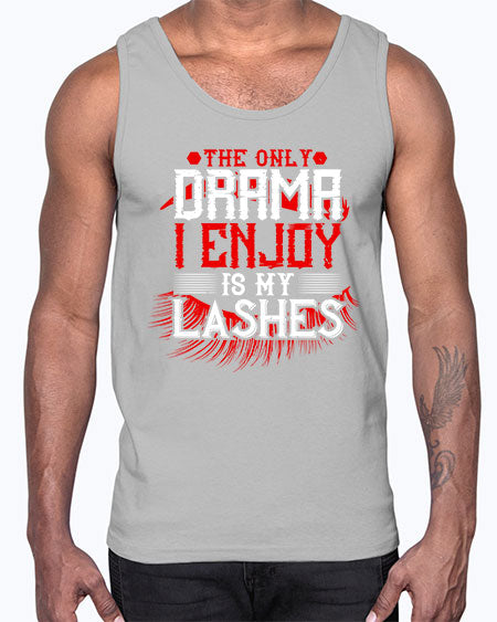 The only drama I enjoy is my lashes Style 182#-makeup Cotton Tank