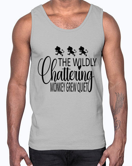 The wildly chattering monkey grew - monkey- Cotton Tank