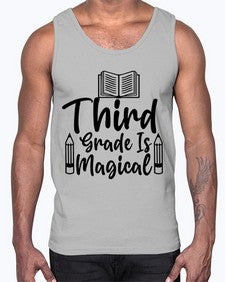 Third Grade Is Magical 961#- third grade- Cotton Tank