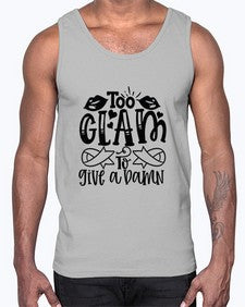 Too Glam to give a Damn 101#- funny- Cotton Tank