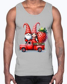 Truck Gnome Strawberries 1673#- strawberry- Cotton Tank
