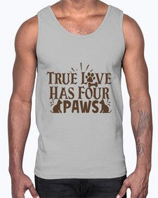True Love Has Four Paws Style 24#- cats- Cotton Tank