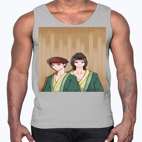 Two man in a hot spring 18#- anime- Cotton Tank