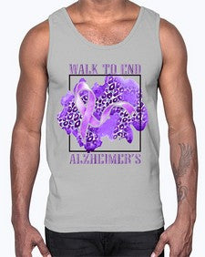 Walk o End AlzheimerS Purple Ribbon 220#- alzheimers- Cotton Tank