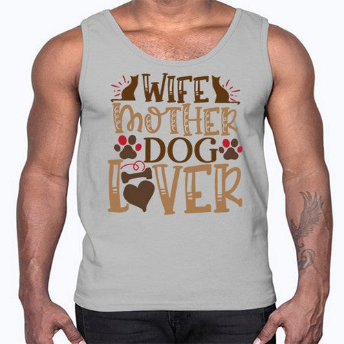 Wife Mother Dog Lover Style 58#- dogs- Cotton Tank