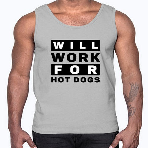 Will Work For Style 1#- dogs- Cotton Tank
