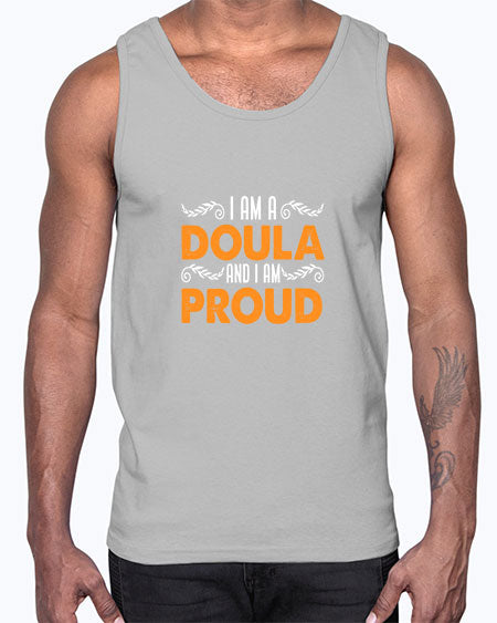 WomensIamadoulaandIamproudgiftforfunnymidwifedoula1652#- doubla- Cotton Tank