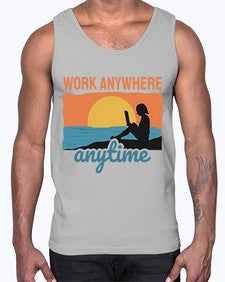Work Anywhere Anytime 2#- internet- Cotton Tank