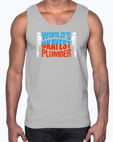 Worlds okayest plumber1665#- plumber- Cotton Tank